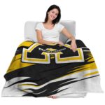 appalachian state mountaineers paint streaks black white blanket best selling