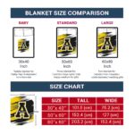 appalachian state mountaineers paint streaks black white blanket best selling