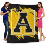 appalachian state mountaineers splatter effect black blanket fashion forward