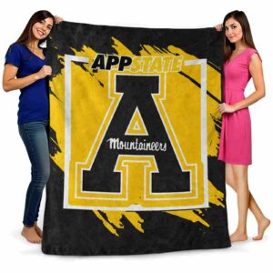 appalachian state mountaineers splatter effect black blanket fashion forward