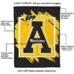 appalachian state mountaineers splatter effect black blanket new arrival