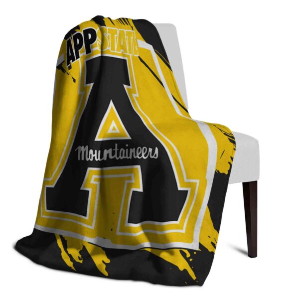 appalachian state mountaineers splatter effect black blanket top rated