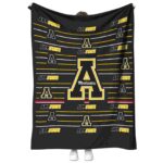 appalachian state mountaineers striped pattern black blanket best selling