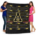 appalachian state mountaineers striped pattern black blanket fashion forward