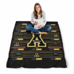 appalachian state mountaineers striped pattern black blanket high quality