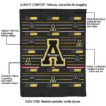 appalachian state mountaineers striped pattern black blanket new arrival