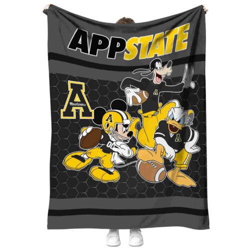 appalachian state mountaineers three musketeers black blanket best selling