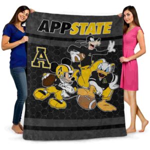 appalachian state mountaineers three musketeers black blanket fashion forward