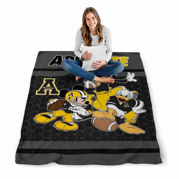 appalachian state mountaineers three musketeers black blanket high quality