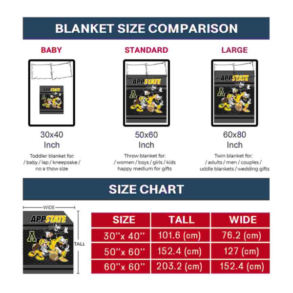 appalachian state mountaineers three musketeers black blanket trendy