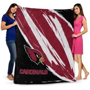 arizona cardinals brushstrokes red white blanket fashion forward