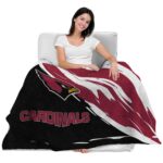 arizona cardinals brushstrokes red white blanket latest model
