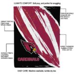 arizona cardinals brushstrokes red white blanket new arrival