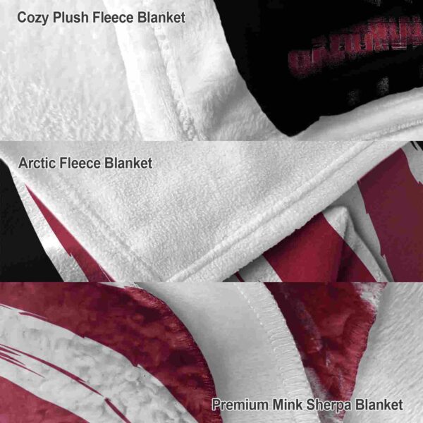 arizona cardinals brushstrokes red white blanket premium grade