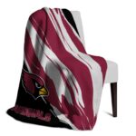 arizona cardinals brushstrokes red white blanket top rated