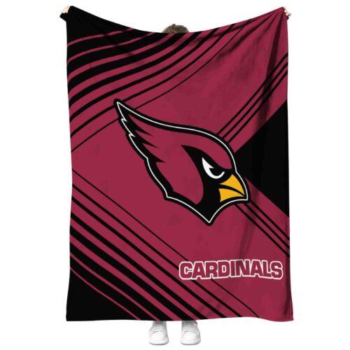 arizona cardinals diagonal stripes red blanket best selling
