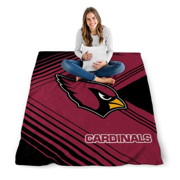 arizona cardinals diagonal stripes red blanket high quality