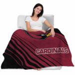 arizona cardinals diagonal stripes red blanket latest model
