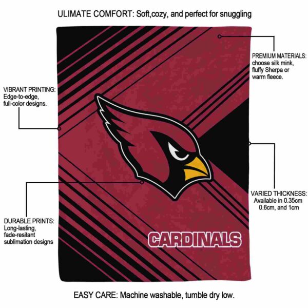 arizona cardinals diagonal stripes red blanket new arrival