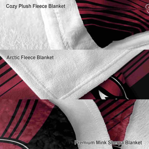 arizona cardinals diagonal stripes red blanket premium grade