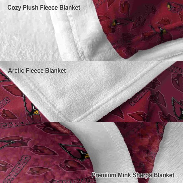 arizona cardinals diehard fans red blanket premium grade
