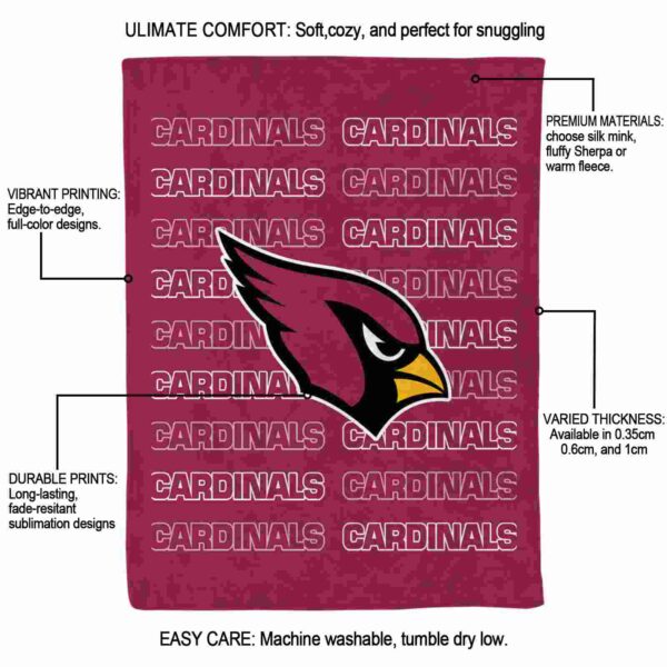 arizona cardinals fan pride red blanket new arrival