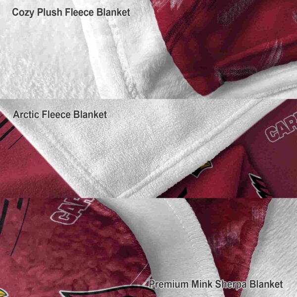 arizona cardinals fan spirit red blanket premium grade