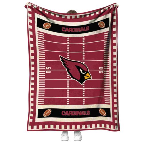arizona cardinals football field red blanket best selling