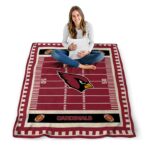 arizona cardinals football field red blanket high quality