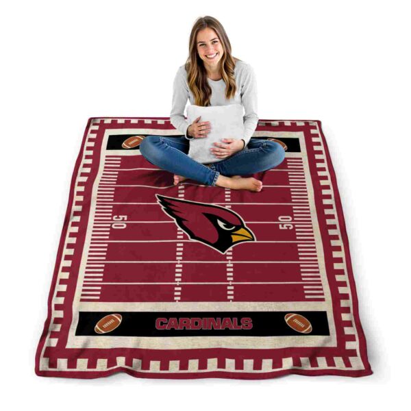 arizona cardinals football field red blanket high quality