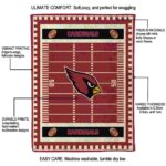 arizona cardinals football field red blanket new arrival