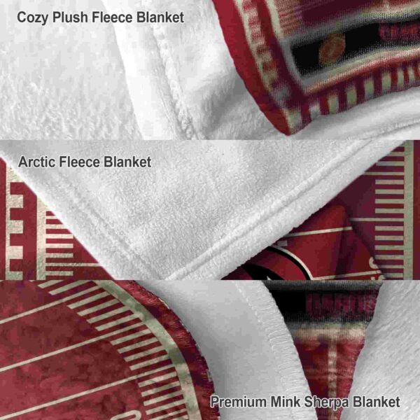 arizona cardinals football field red blanket premium grade