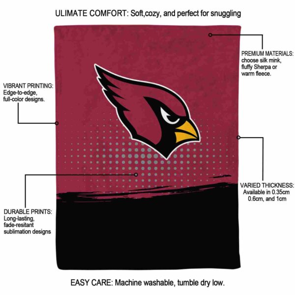 arizona cardinals gradient dots red blanket new arrival