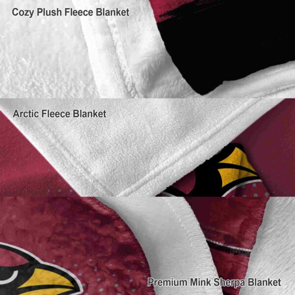 arizona cardinals gradient dots red blanket premium grade