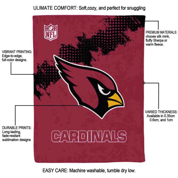 arizona cardinals grunge texture red blanket new arrival