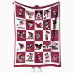 arizona cardinals mickey minnie red white blanket best selling