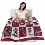 arizona cardinals mickey minnie red white blanket latest model