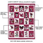 arizona cardinals mickey minnie red white blanket new arrival
