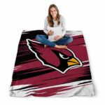 arizona cardinals paint streaks red white blanket high quality