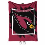 arizona cardinals splatter effect red blanket best selling