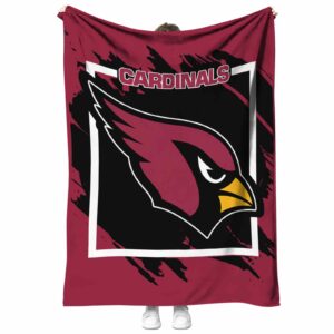 arizona cardinals splatter effect red blanket best selling