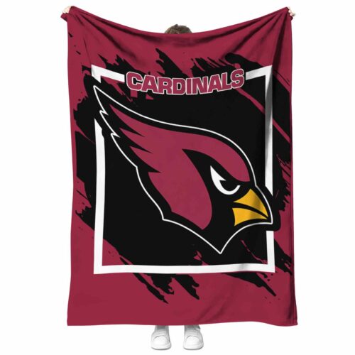 arizona cardinals splatter effect red blanket best selling