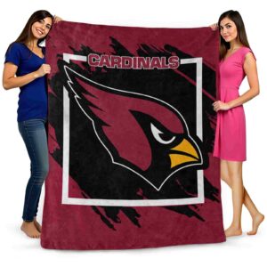 arizona cardinals splatter effect red blanket fashion forward