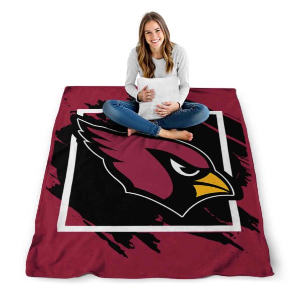 arizona cardinals splatter effect red blanket high quality