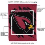 arizona cardinals splatter effect red blanket new arrival