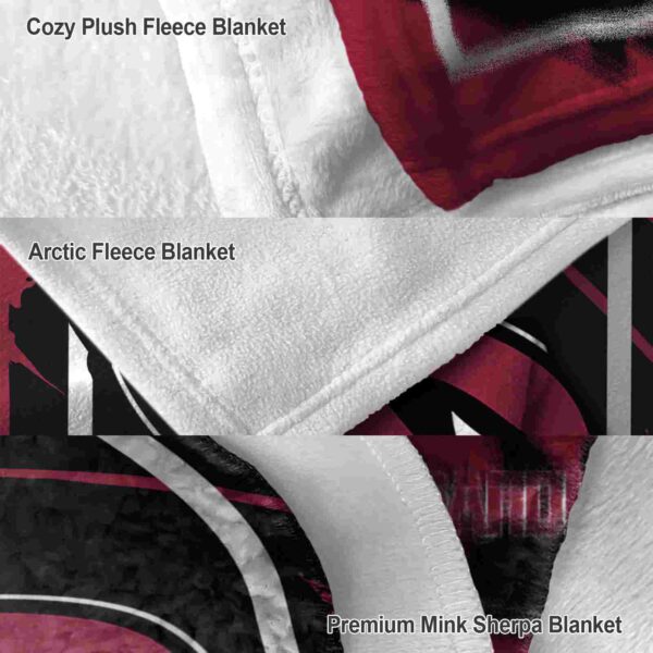 arizona cardinals splatter effect red blanket premium grade