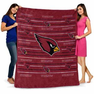 arizona cardinals striped pattern red blanket fashion forward