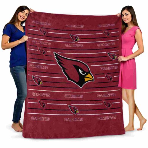 arizona cardinals striped pattern red blanket fashion forward