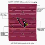 arizona cardinals striped pattern red blanket new arrival