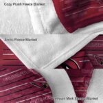 arizona cardinals striped pattern red blanket premium grade